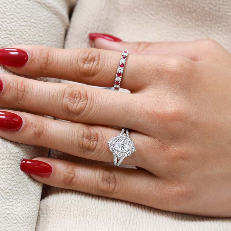 Milgrain diamond engagement ring on sale